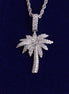 Palm Tree 925 Sterling Silver Moissanite Diamond Pendant