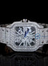 Fashionable Iced Out Full Moissanite Skeleton Wrist Watch