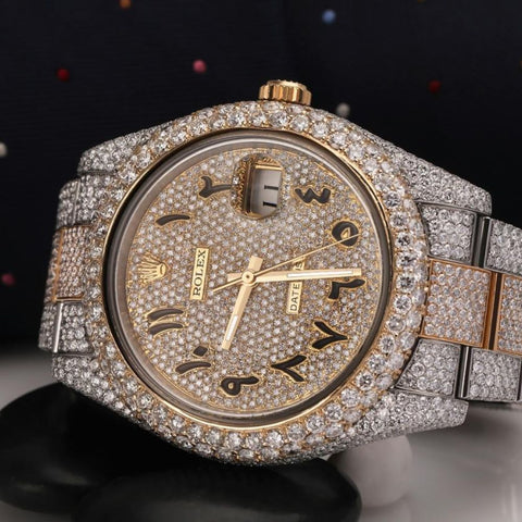 Datejust Moissanite Diamond Dual Tone Watch