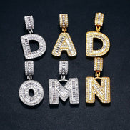 Customize Alphabet Letter Moissanite Diamond Pendant