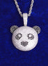 Colorless Moissanite Iced Out Panda Pendant