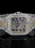Fabulous Moissanite Skeleton Dual Tone Watch For Men's