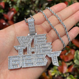Baguette Cut Moissanite Diamond Silver Necklace