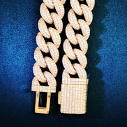 Cuban Link Iced Out Moissanite Diamond Bracelet
