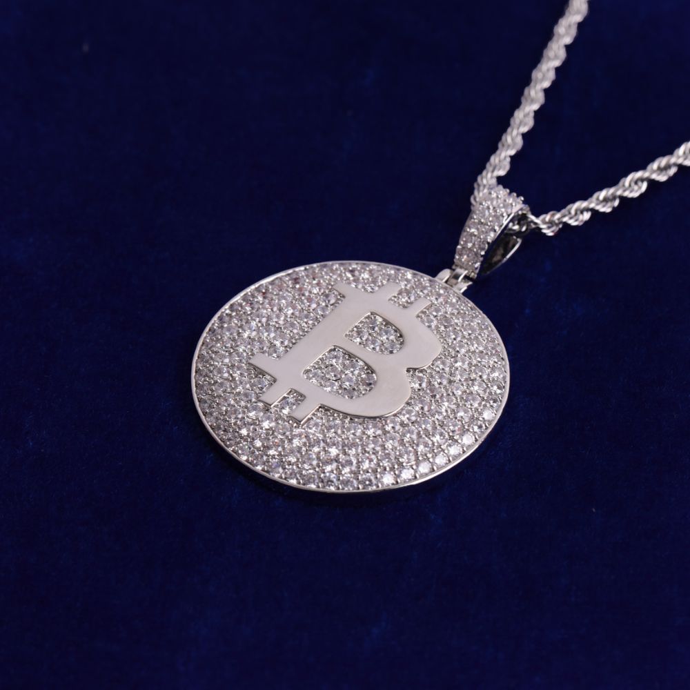 Colorless Moissanite 925 Sterling Silver Pendant For Men's