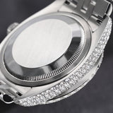 Full Iced Out Moissanite Diamond Date Just Watch