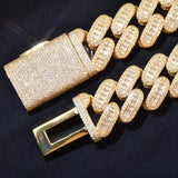 Iced Out Baguette Cuban Link Moissanite Bracelet