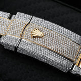 VVS1 Moissanite Dual Tone Datejust Wrist Watch