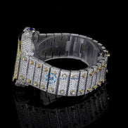 Dual Tone Moissanite Classic Stylish Wrist Watch