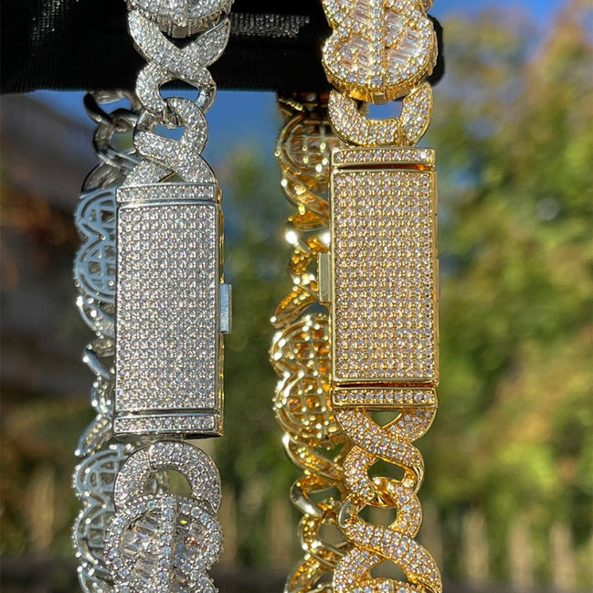 Customized Moissanite Diamond Doller Man Chain