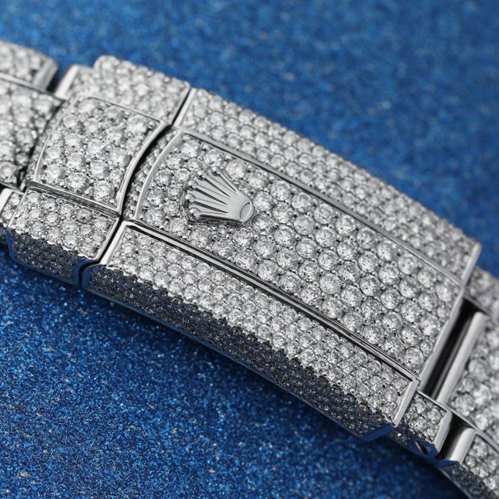 Full Iced Out Datejust Moissanite Watch