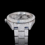 Full Iced Out Moissanite Date Just Stylish Wrist Watch For Men's