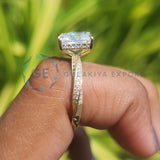2.5CT Radiant Cut Twisted Band Anniversary Ring