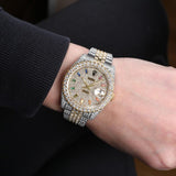 Rainbow Index Moissanite Diamond Dial Automatic Watch