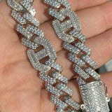 Iced Out Cuban Link Moissanite Bracelet Gift For Men's