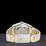 Dual Tone Roman Dial Iced Out Moissanite Expensive Watch
