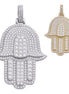 Hip Hop Moissanite Hamsa Hand 925 Silver Pendant