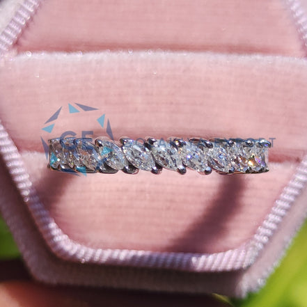 Lab Grown Diamond Marquise Cut Wedding Band