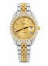 Dual Tone Moissanite Date Just  Wrist Watch For Men's