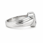 Moissanite Emerald Cut Solitaire Engagement Ring For Men's