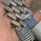 Baguette Moissanite Miami Cuban Link Bracelet