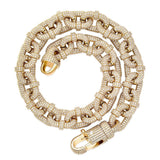 Iced Out Colorless Moissanite Rolo Link Chain
