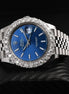 41mm D Color Moissanite Blue Index Dial Luxury Watch