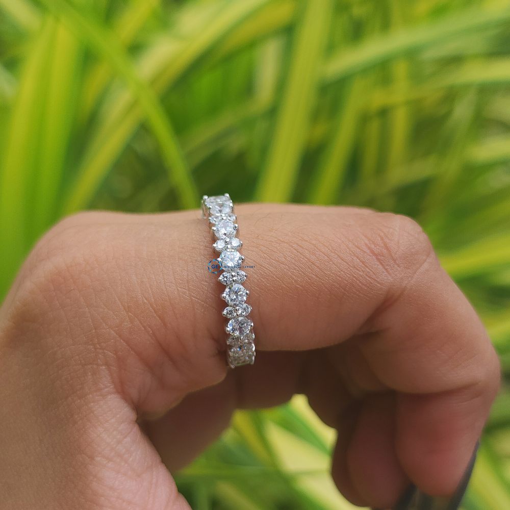 Full Eternity Round Cut Lab Grown Diamond Band