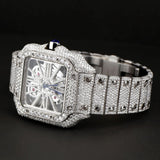 Iced Out Skeleton Moissanite Automatic Watch