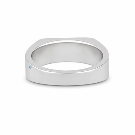 Luxury Moissanite Round Cut Signet Ring For Men's
