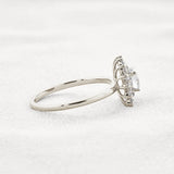 Moissanite Round Cut Floral Halo Wedding For Women