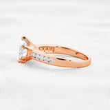 VVS1 Clarity Moissanite Round Cut Channel Set Engagement Ring