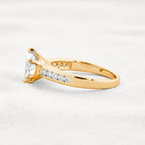 VVS1 Clarity Moissanite Round Cut Channel Set Engagement Ring