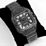 Black Moissanite Diamond Luxury Hip Hop Watch