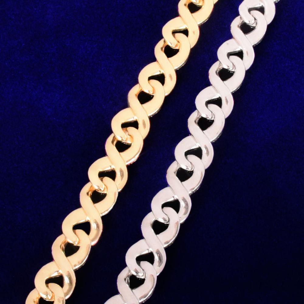 Luxury Hip Hop Infinity Link Moissanite Cuban Chain