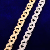 Luxury Hip Hop Infinity Link Moissanite Cuban Chain