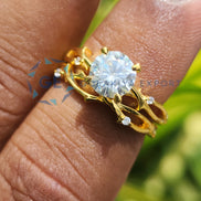 Round Cut Vintage Art Deco Lab Grown Diamond Ring