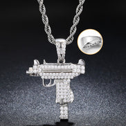 VVS1 Clarity Moissanite Diamond Gun Pendant For Men's