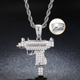 VVS1 Clarity Moissanite Diamond Gun Pendant For Men's