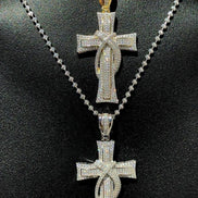 Classic But Down Cross Moissanite Pendant