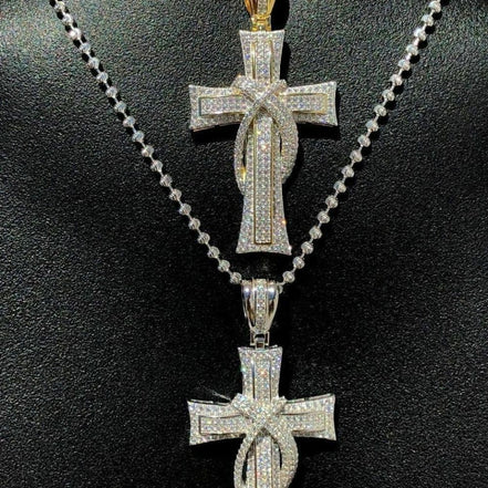 Classic But Down Cross Moissanite Pendant