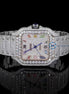 Rainbow Numeric Full Iced Out Luxury Rapper Style Watch For Men's