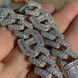Iced Out Cuban Link Moissanite Bracelet Gift For Men's