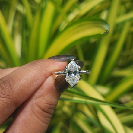 3 Carat Lab Grown Hexagon Cut Solitaire Ring