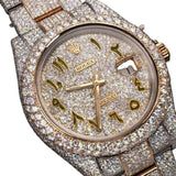 Arabic Dial Moissanite Diamond Datejust Luxury Watch