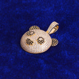 Colorless Moissanite Iced Out Panda Pendant