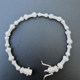 Iced Out Custom Bone Link Chain Bracelet