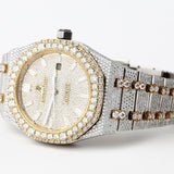 Baguette Stick Moissanite Diamond Dual Tone Watch