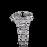 Chrono Back Stick Dial Fully Iced Out Wrist Watch