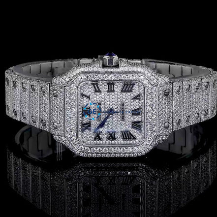 Fabulous Moissanite Diamond Iced Out Automatic Wrist Watch